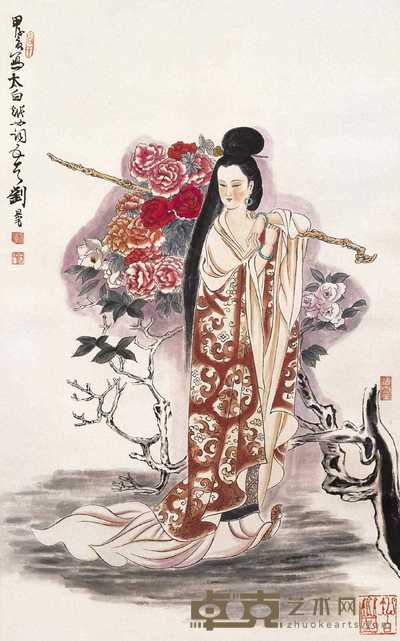 刘旦宅 1984年作 太白词意 镜心 79×49.5cm